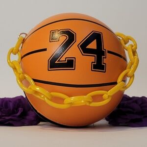 Orange Basketball Purse with Yellow Chain